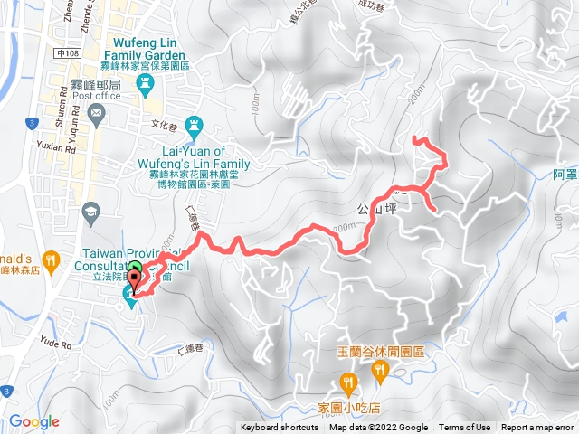 阿罩霧山、中心瓏步道