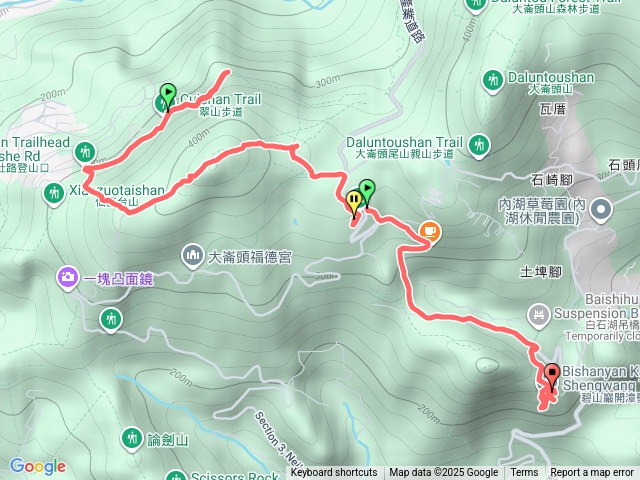 大崙尾山中社步道-碧山露營場-碧山巖