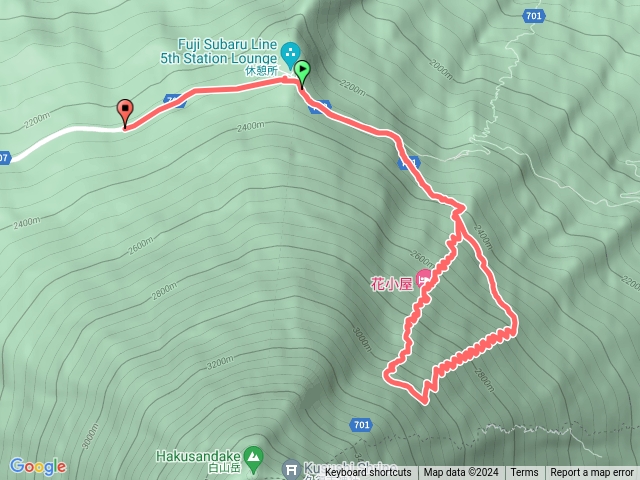富士山五合目到八合目