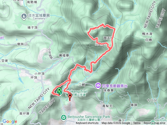 面天山O型縱走（貴子坑登入/登出）