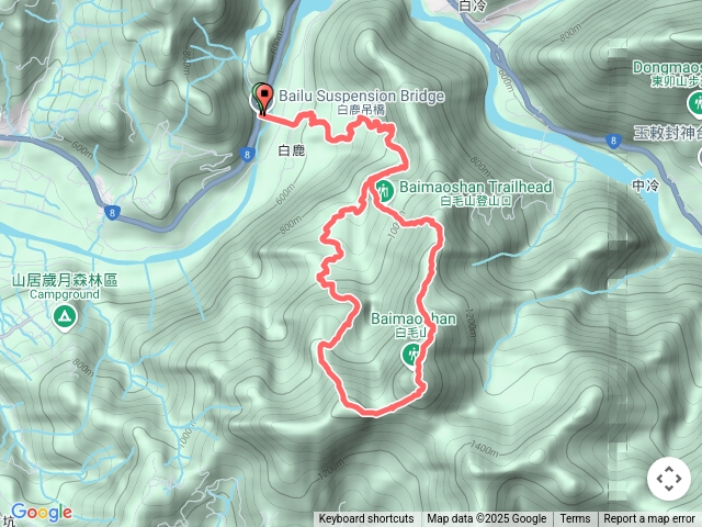 谷關七雄白毛山