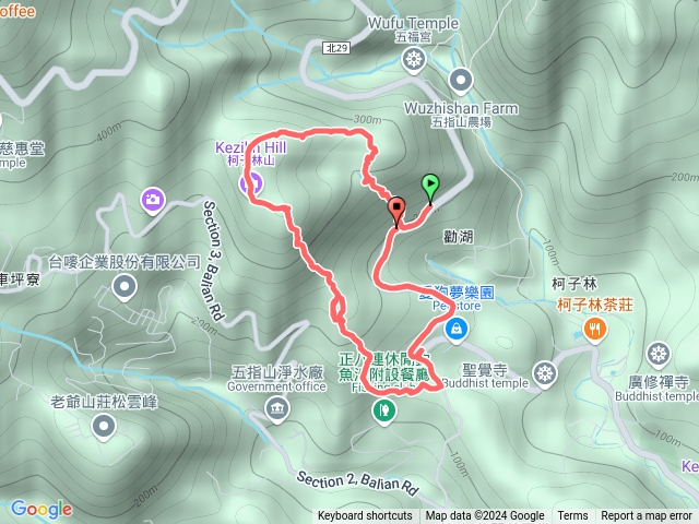 拱北殿~三秀山~柯子林山~金明山。