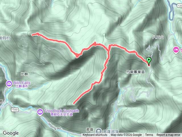 煤源山-1213峰-比麟山-尖石山東南峰-尖石山東峰-尖石山-那羅山東北峰-那羅山預覽圖