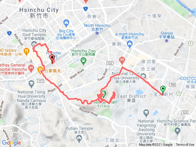 十八尖山-新竹車站