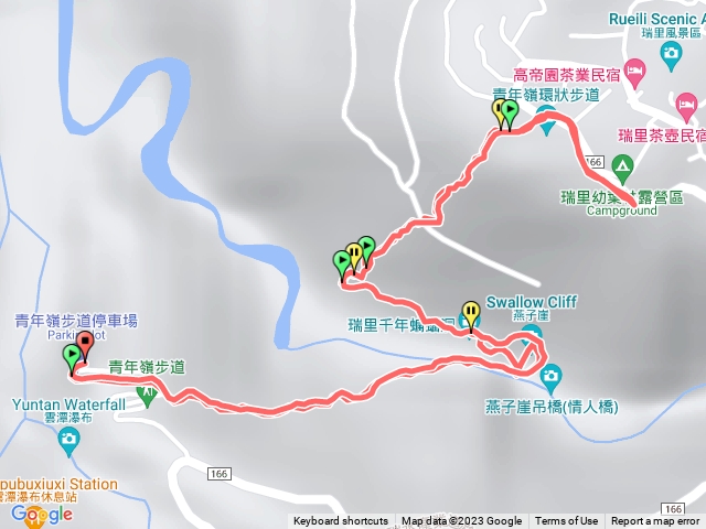 青年嶺，燕子涯，蝙蝠洞