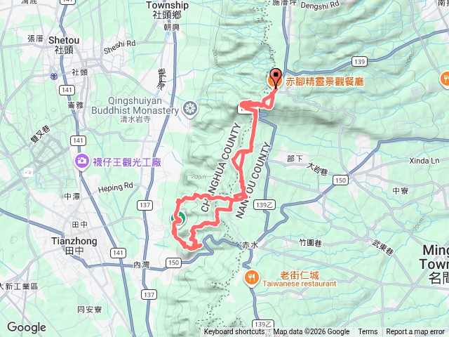 橫山觀日步道連走田中大小劍O型走法預覽圖