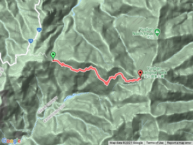 塔塔加鞍部到排雲山莊