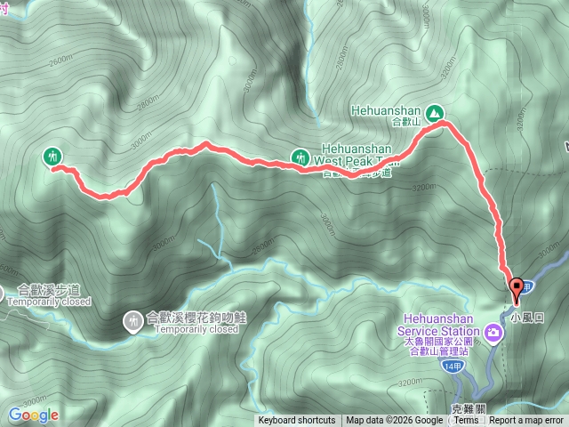 合歡山北西北