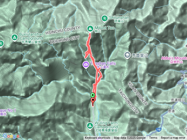 武陵農場停車場出發桃山⛰️單攻預覽圖