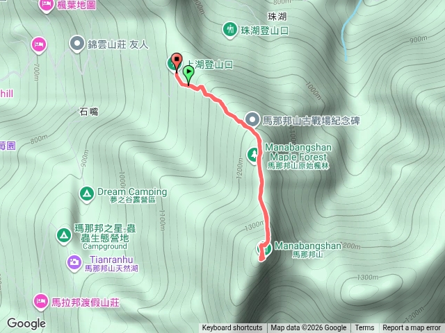 20261015上湖登山口>馬那邦山三角點>上湖登山口預覽圖