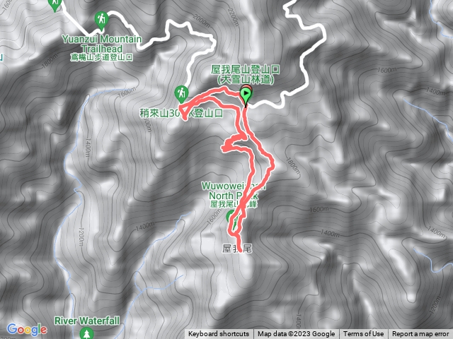 屋我尾大雪山林道O繞