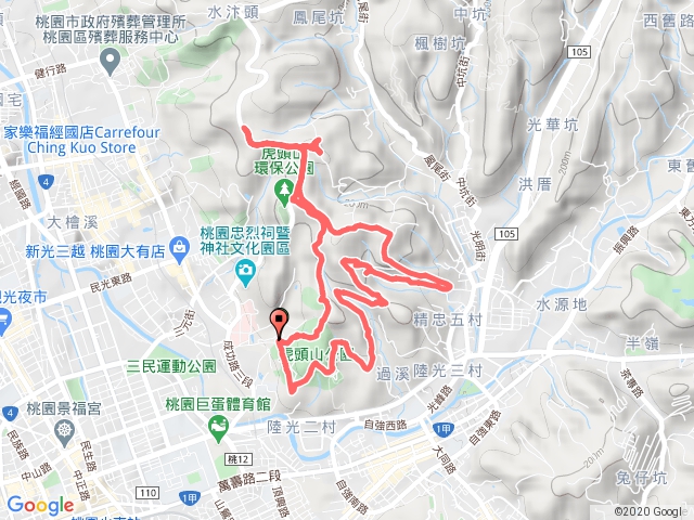 桃園虎頭山右旋路線