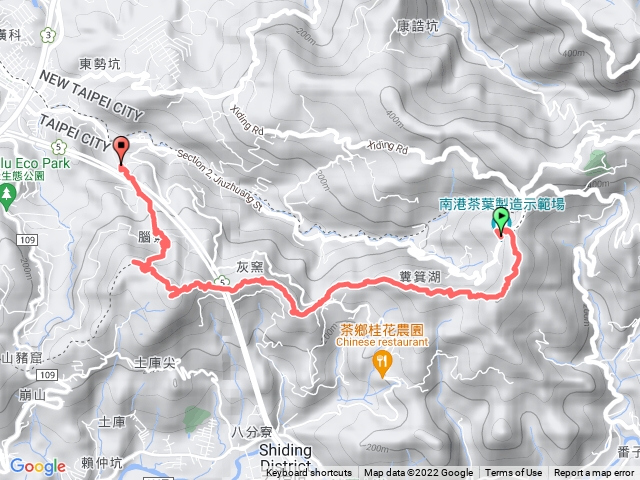 茶葉製造示範場 深按頭山(畚箕湖山) 土庫岳 山豬窟山 舊莊路更寮古道登山口