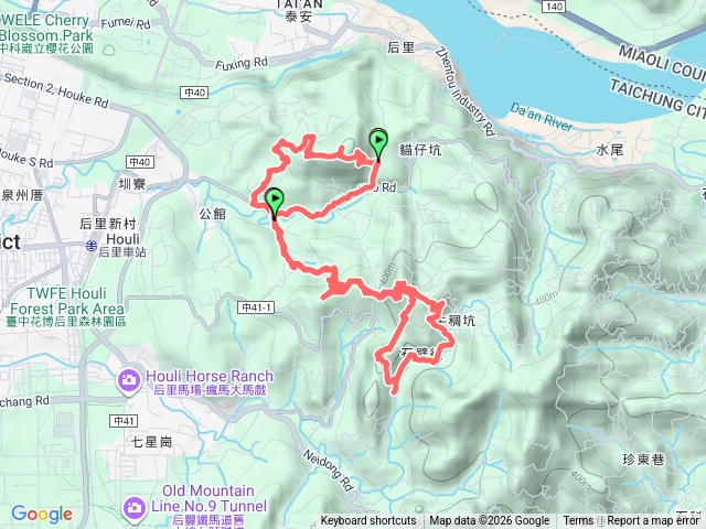 后里七塊山鳳凰山觀音山坊壁頂山