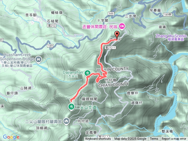 後棟仔社區走挑筍古道上雲嘉大尖山連走二尖山