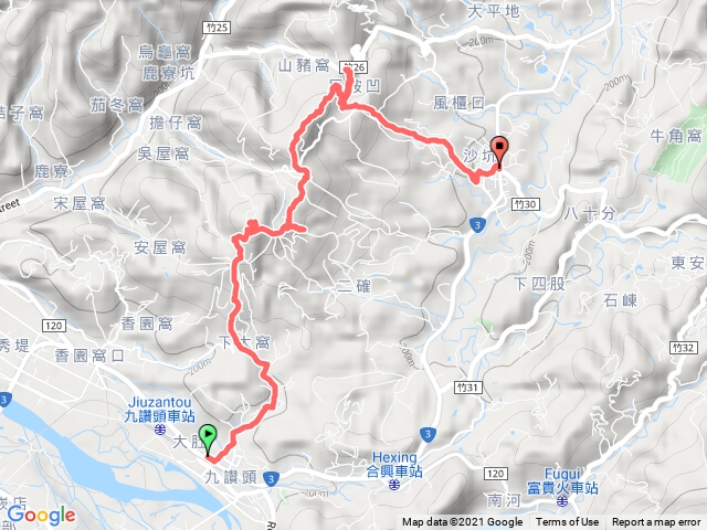 義二沙連走...義確山+二確山+沙坑山