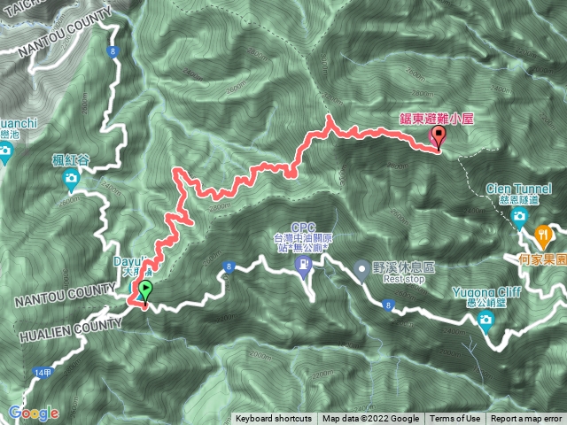 畢祿登山口到鉅東山屋