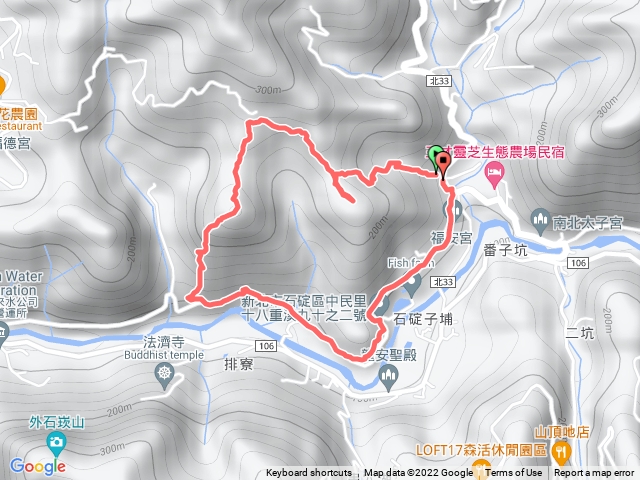 2022-11-6十八重溪山-排寮尖0型走
