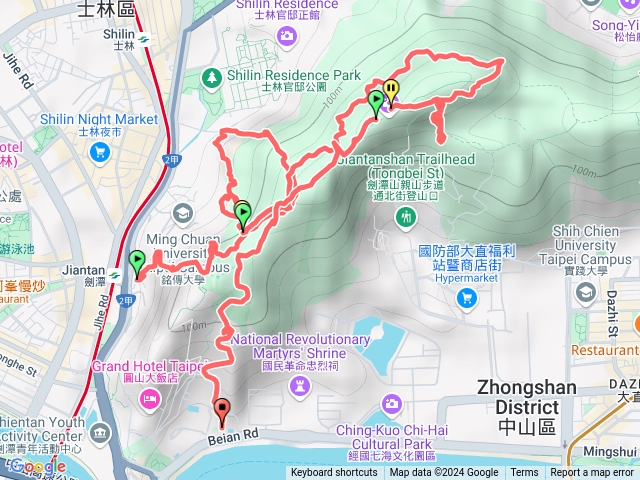 水神社走山腰路回老地方北安路終點預覽圖