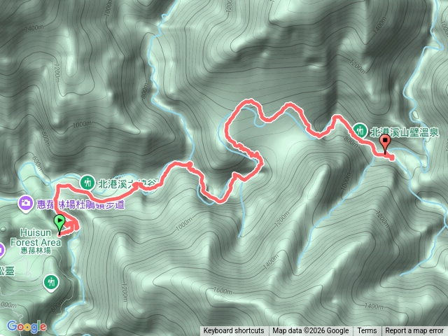 北港溪維修便道柵門到能高大圳去程