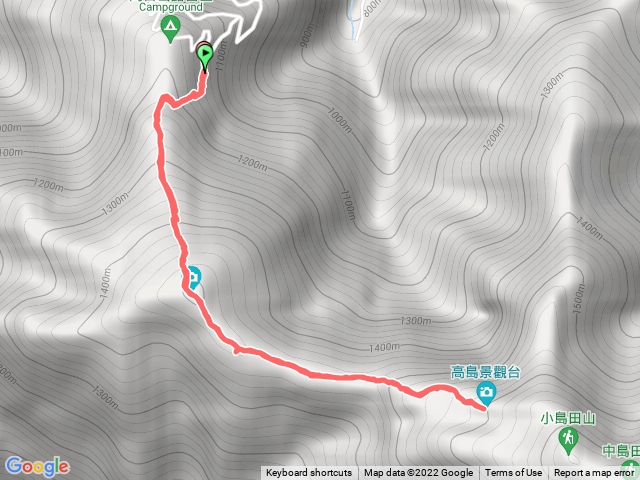 高台山第二登山口-高島景觀台-登山口