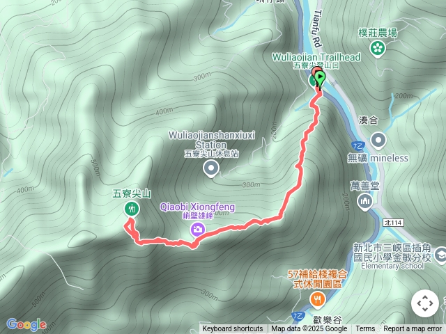 悠閒原路返於五寮尖