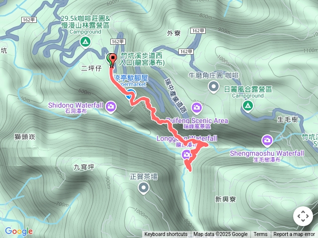 嘉義梅山竹坑溪步道龍宮瀑布