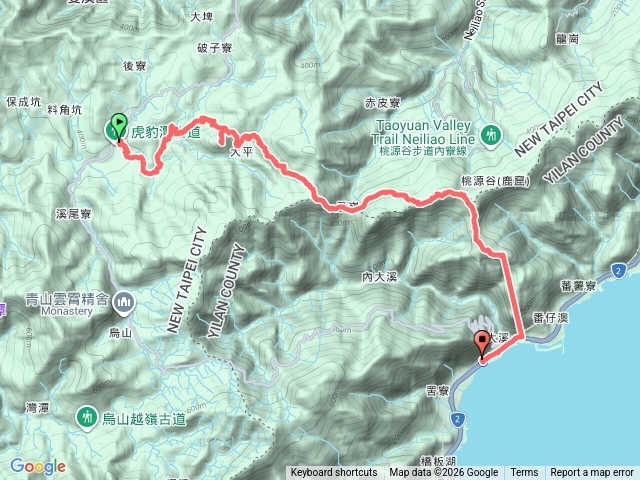 新北雙溪虎豹潭越嶺宜蘭大溪預覽圖