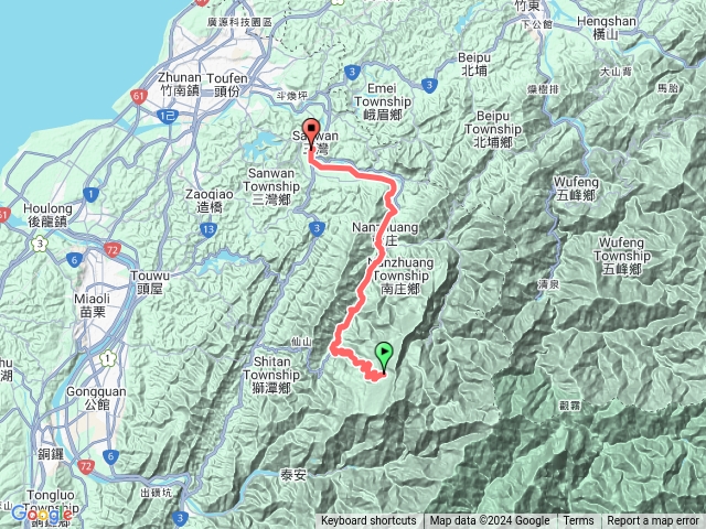 大坪林道（加里山登山口