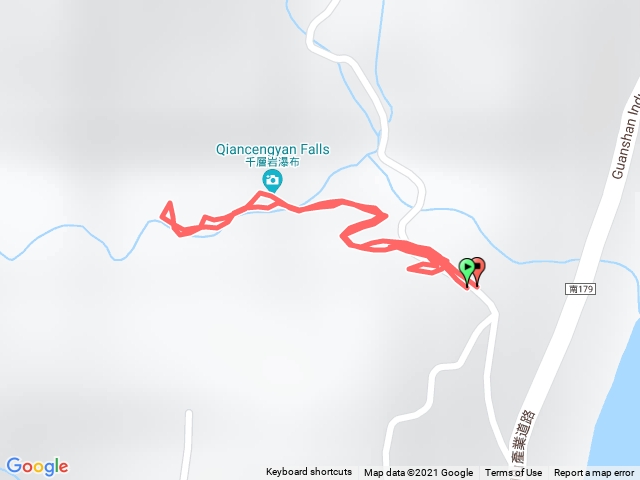 千層岩瀑布