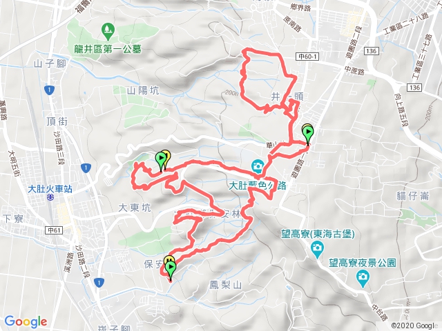 大肚山萬里長城連走大肚瑞井登山步道