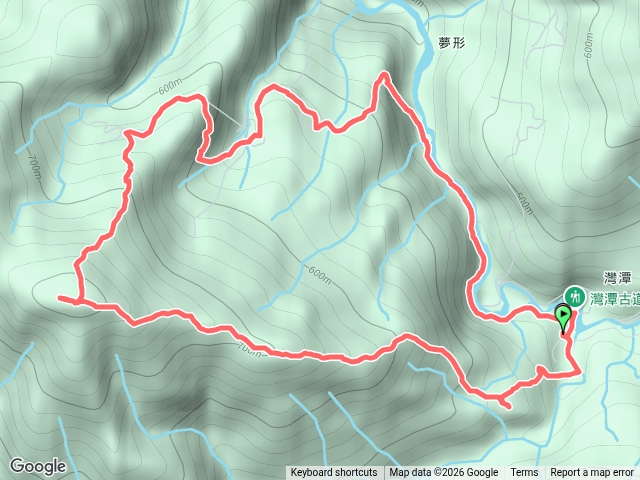 灣潭土地公廟-南勢坑古道-南勢坑山-灣潭竹子山-七股古道-橫坪尾古道-灣潭古道-灣潭土地公廟O型走