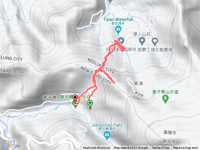 姜子寮古道 旗尾崙山 泰安瀑布