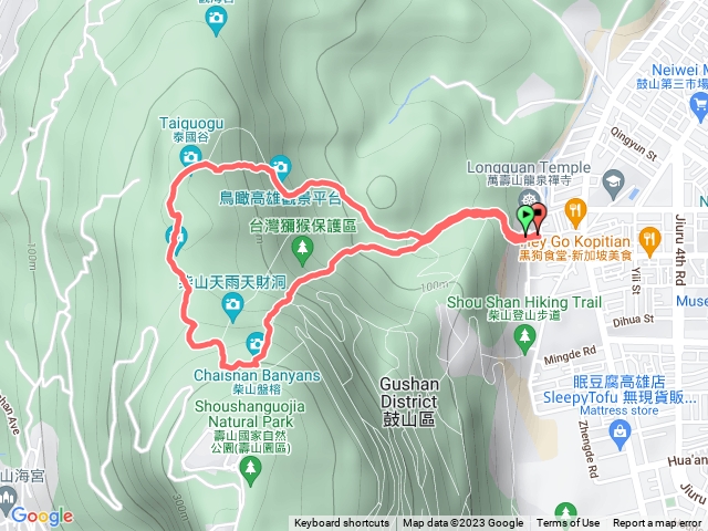 壽山步道龍門亭上盤榕