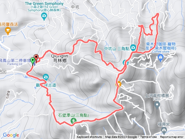 飛鳳山，中坑山，大板根