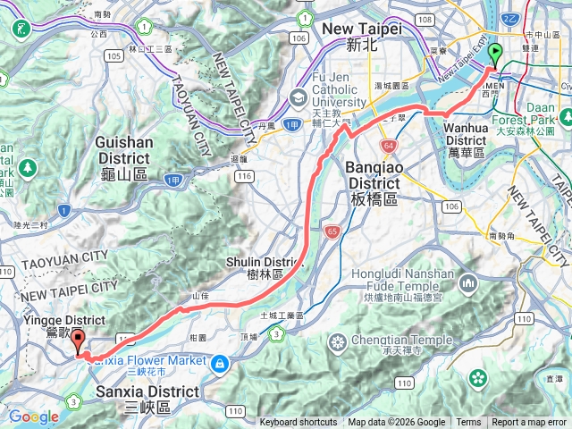 北門捷運站-新月橋-鶯歌老街
