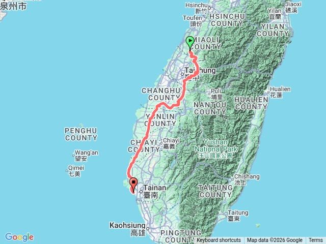 2026夸父追日西台灣預定路線