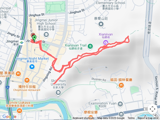 20250416台北景美仙跡岩、溪子口山、圳後山gpx