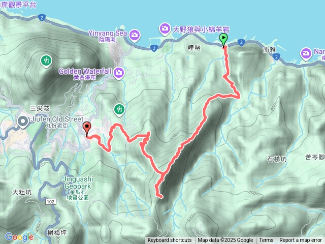 劍龍稜--鋸齒稜--獨立岩體--茶壺山--黃金博物館預覽圖