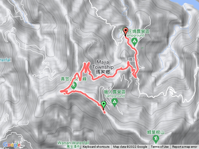 真笠山、真笠東北峰、真笠東南峰