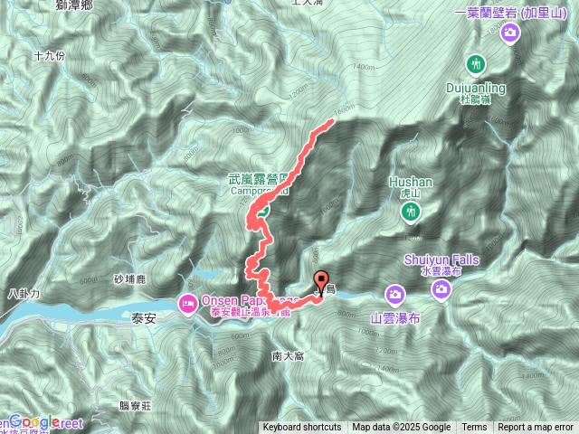 橫龍山，騰龍山（泰安起登）
