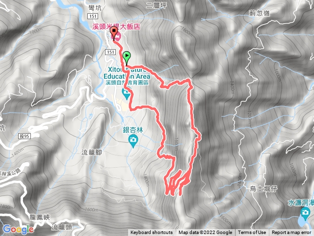 溪頭米堤＞北嶺＞天文台＞米堤O型