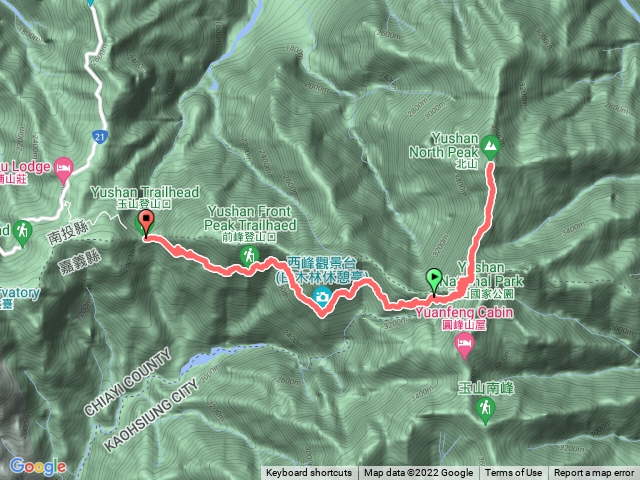 排雲-玉山北峰-登山口（D2)