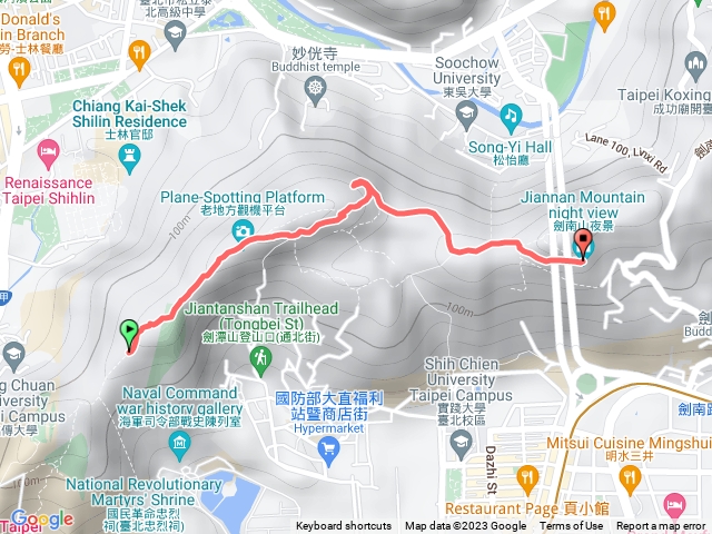 台北大縱走第五段劍潭到碧山巖