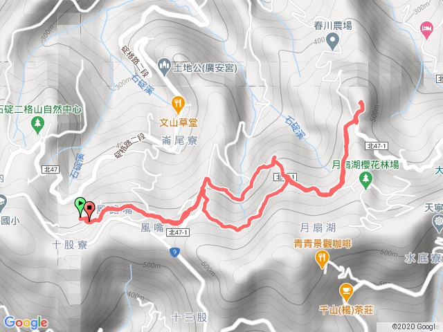 十股寮爬月扇湖山