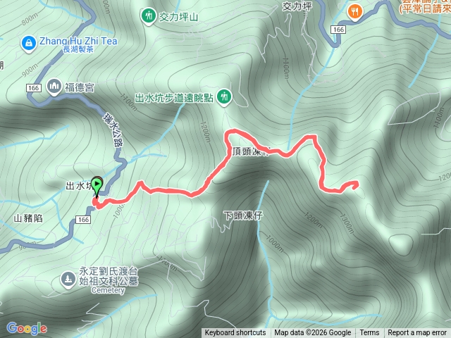 出水坑步道篤鼻山來回預覽圖