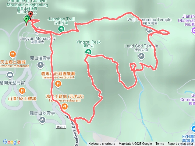 20250118小北插摩天嶺潮音洞潮音1、2尖占山步道O型健走