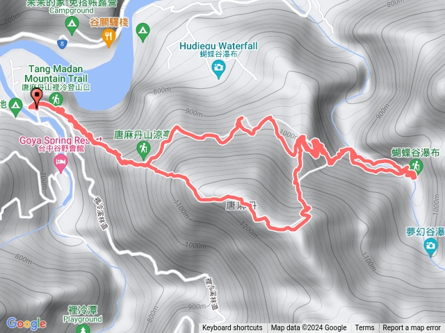 唐麻丹山 裡冷登山口 下蝴蝶谷o繞