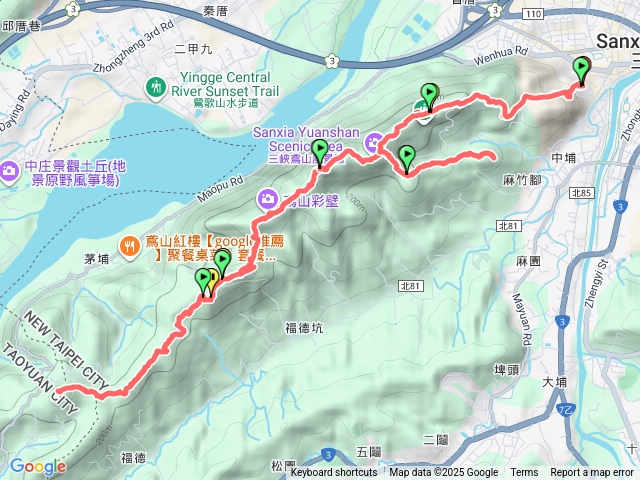 仁愛街起登鳶山縱走至烏塗窟山，原路折返加碼鳶山東峰鳶尾山原路折返，還有五十分山東南峰，再回到仁愛街登山口