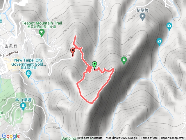2022.03.19茶壺山登山口-555峰-鋸齒稜-黃金三稜-牛伏礦體-黃金台-黃金洞-復興山-哈巴狗岩O型